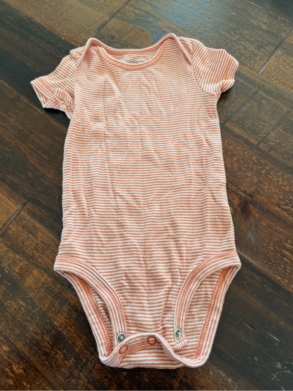 👚CLOSET CLEAN OUT SALE👖Carter's Orange Stripe Short-Sleeve Baby One-Piece 6M